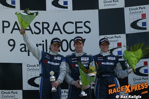 Podium race één Suzuki Swift Cup